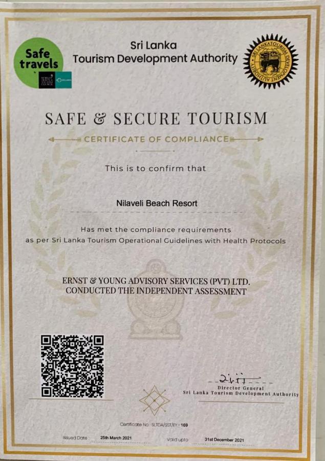 Nilaveli Beach Resort - Level 1 Certified Εξωτερικό φωτογραφία